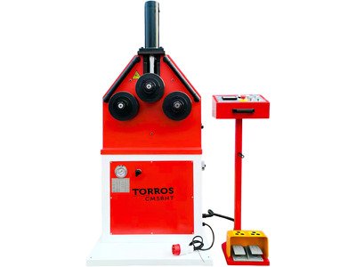 Cintreuse à 3 galets hydraulique - 2,2 kW 400 V - Cintrage de profilés métal - Usage professionnel horizontal & vertical Torros