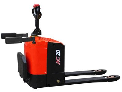 Transpalette électrique 2000 kg avec plateforme conducteur rabattable - 24V 210Ah - AC motorisation - Levée 195 mm MW Tools