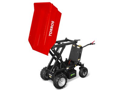 Mini-dumper électrique à ciseaux 500 kg - Benne basculante hydraulique - Déversement 1,20 m Torros
