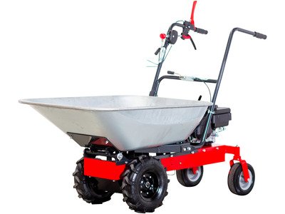 Brouette à moteur thermique avec benne en acier galvanisé 100L 200KG 3,2CH 1+1R vitesses  Stattos