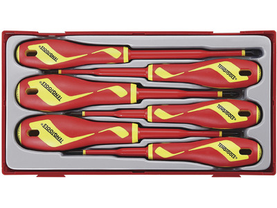 Jeu de 6 tournevis Plats - PH et PZ - Isolés 1000 Volts Teng Tools
