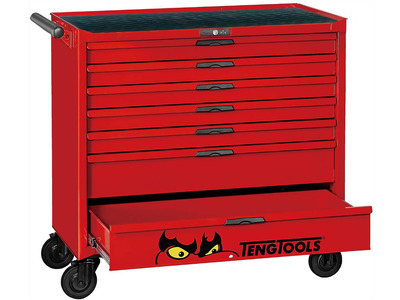 Servante d'atelier rouge 7 tiroirs large Teng Tools
