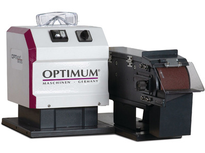 Ponceuse à bande professionnelle pour métaux 100x1190mm 19,4 m/s 1,3/1,8 kW 400V Optigrind