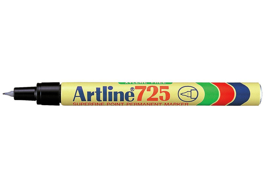 Marqueur à peinture Artline 725 marqueur indélébile pointe extra fine 0,4 mm emballé par 12 pièces noir Limit
