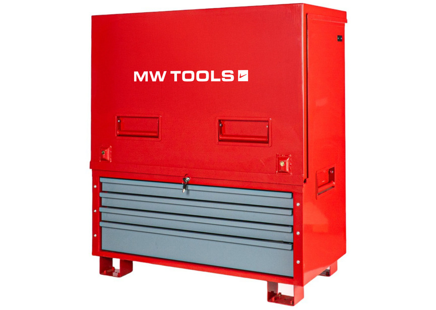 Coffre de chantier métal 905L avec 4 tiroirs MW Tools - 2