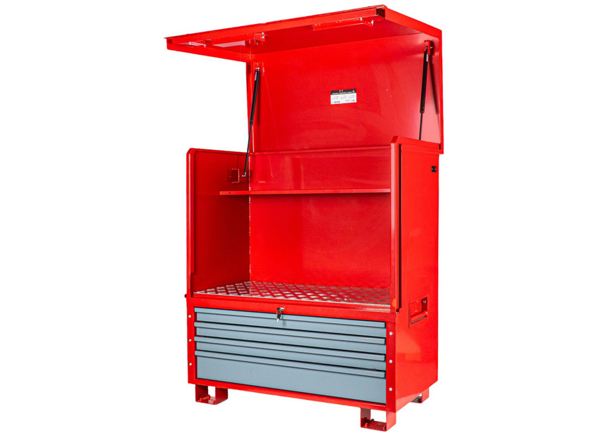 Coffre de chantier métal 905L avec 4 tiroirs MW Tools - 3