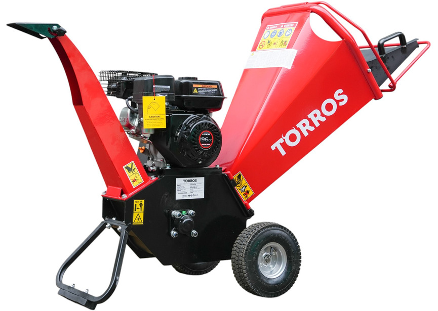 Broyeur de branches pro thermique essence 6,5 CV 196 cc 100 mm démarrage manuel Torros
