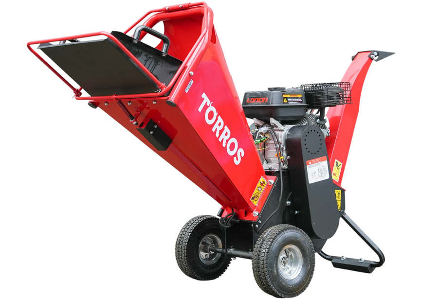 Broyeur de branches pro thermique essence 6,5 CV 196 cc 100 mm démarrage manuel Torros - 6
