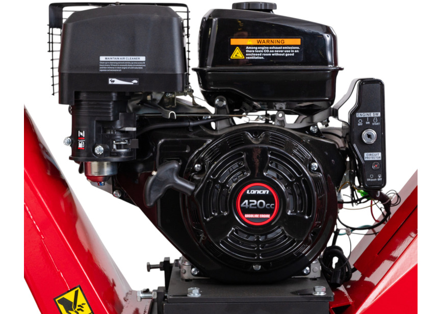 Broyeur de branches pro tractable thermique essence 15 CV 420 cc 120 mm démarrage électrique Torros - 3