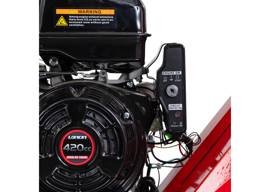 Broyeur de branches pro tractable thermique essence 15 CV 420 cc 120 mm démarrage électrique Torros - 6