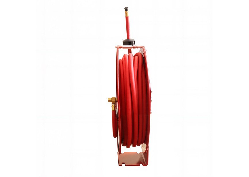 Enrouleur air 20 m Ø 3/8" 20 bars Acier peint avec enroulement automatique et support mural fixe MW Tools - 4