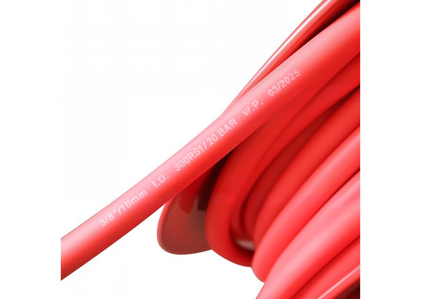 Enrouleur air 20 m Ø 3/8" 20 bars Acier peint avec enroulement automatique et support mural fixe MW Tools - 6