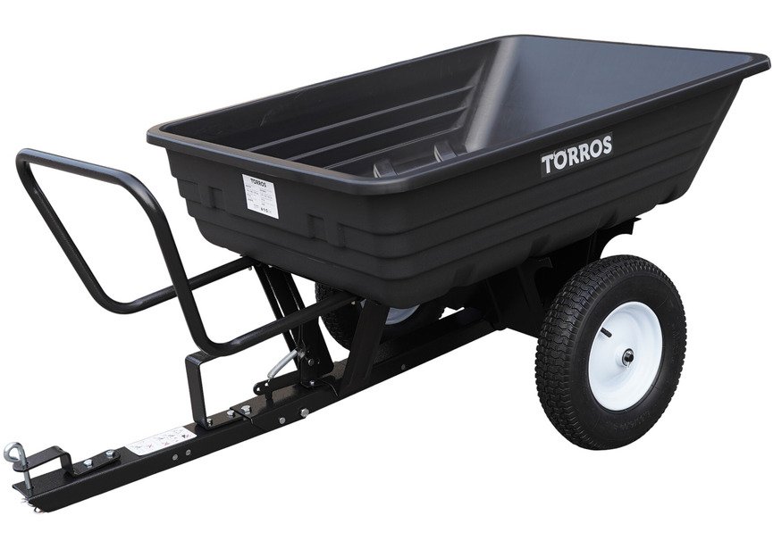 Remorque simple essieu 225 kg benne en plastique PE basculante 1016 x 838 x 270 mm Torros - 6