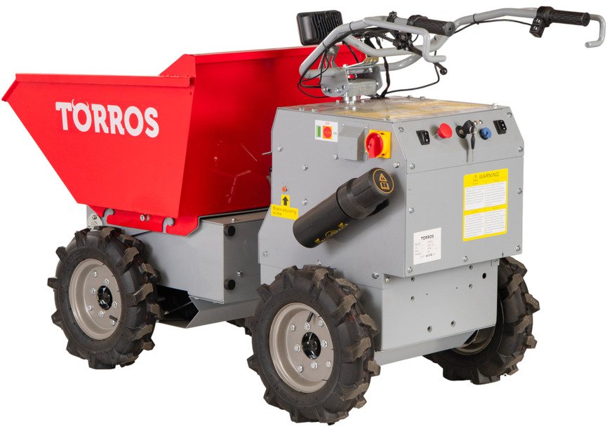Mini dumper électrique 4x4 roues motrices direction articulée 350 kg 158 L benne basculante hydraulique avec batteries 48 V / 20 Ah Torros - 3
