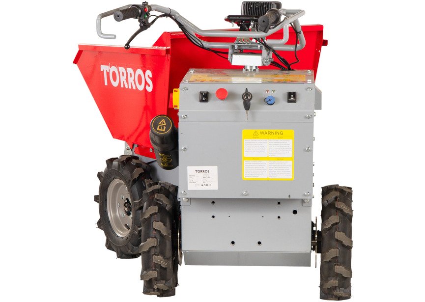Mini dumper électrique 4x4 roues motrices direction articulée 350 kg 158 L benne basculante hydraulique avec batteries 48 V / 20 Ah Torros - 5