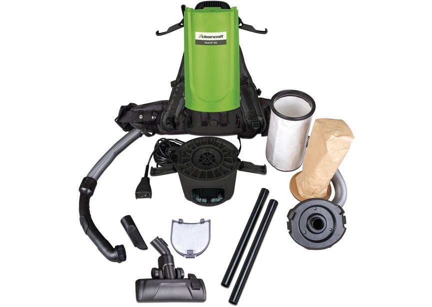 Aspirateur dorsal industriel confortable, pratique cuve plastique 4 litres 0,7 kW 230V Cleancraft - 2