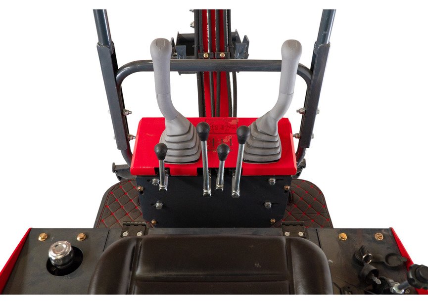 Mini-pelle 1 tonne moteur Koop 7 kW 1 cylindre avec bras pivotant et train de chenilles extensible MW Tools - 5