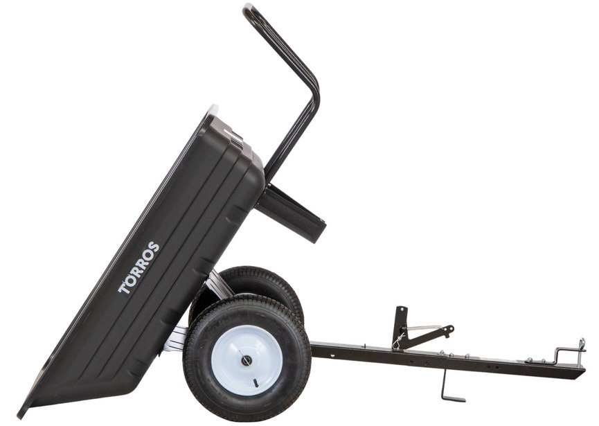 Remorque simple essieu 225 kg benne en plastique PE basculante 1016 x 838 x 270 mm Torros - 9