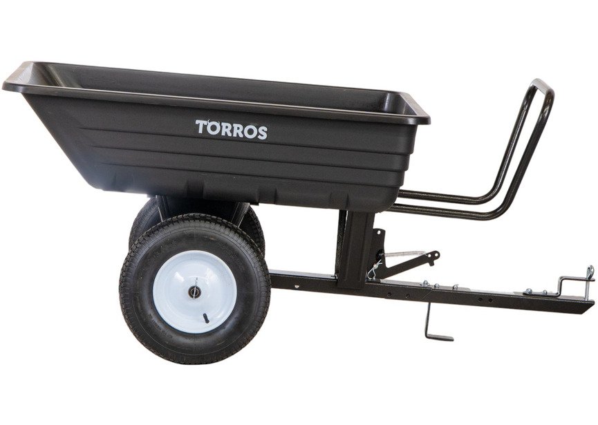 Remorque simple essieu 225 kg benne en plastique PE basculante 1016 x 838 x 270 mm Torros - 10