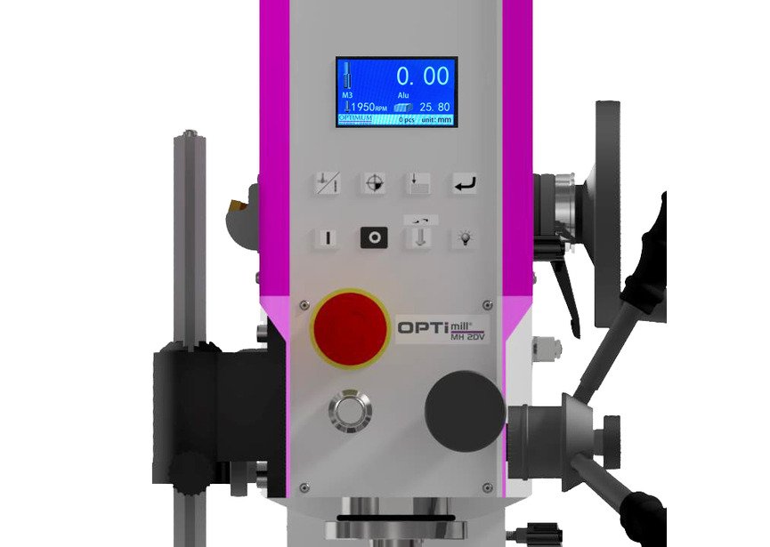 Perceuse-fraiseuse professionnelle X 480 mm Y 175 mm Z 280 mm SANS engrenages avec entraînement direct CM2/M10 0,75 kW 230V Optimill - 3