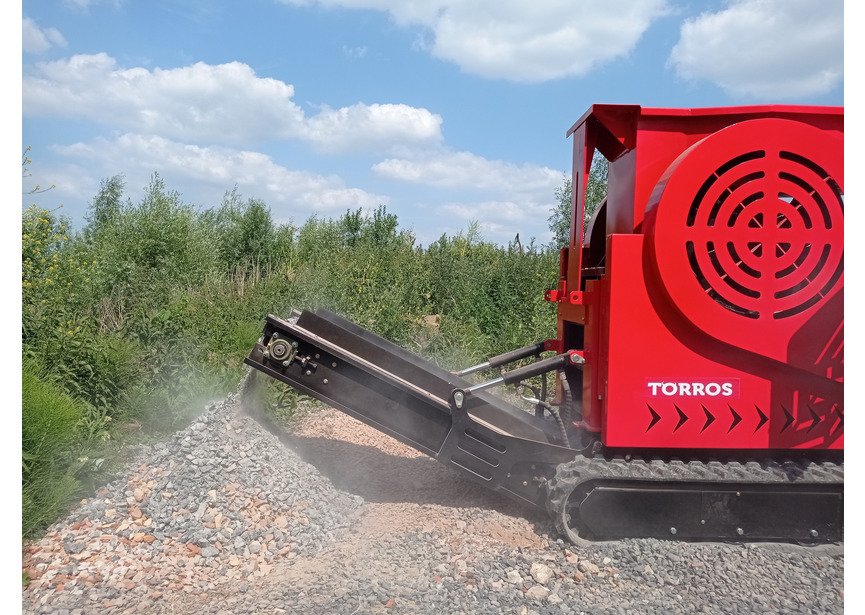 Mini concasseur de pierre sur chenilles avec moteur puissant à essence 18ch 500 cc - 2 à 5 tonnes/heure - Avec tapis convoyeur MW Tools - 2