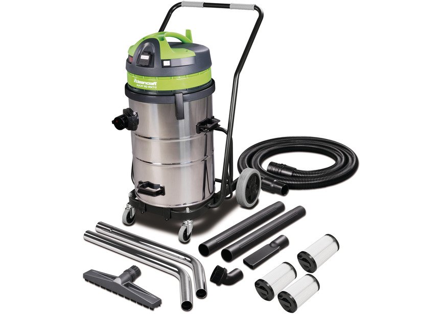 Aspirateur industriel à sec avec filtre semi-automatique – poussières et solides – cuve inox 62 L – 3 moteurs – 2,5 kW – 230 V Cleancraft - 2