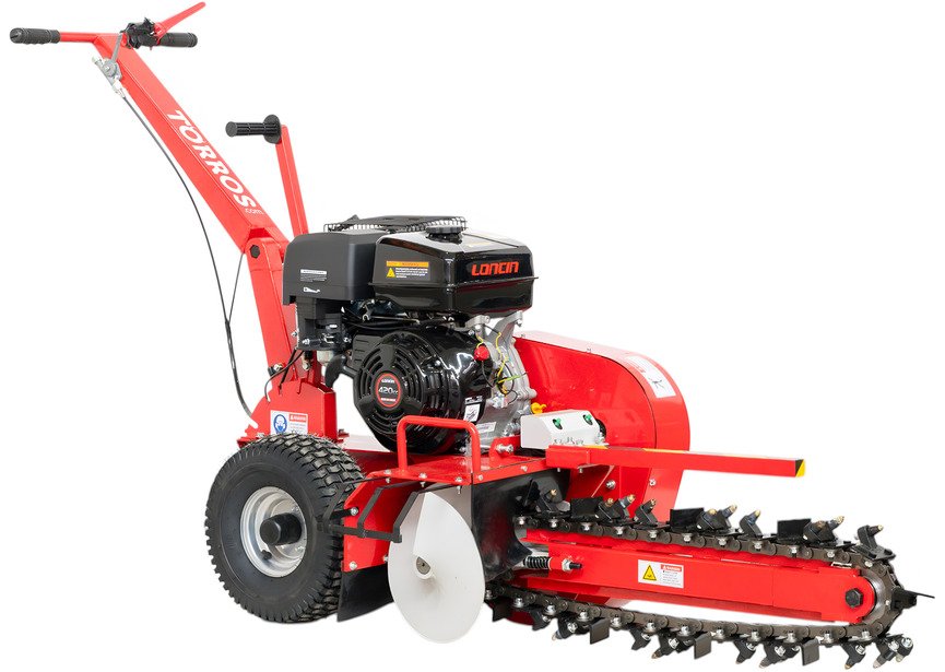 Trancheuse de sol thermique essence 15ch 420 cm³ - Largeur de tranchée 100 mm - Profondeur réglable jusqu'à 600 mm Torros - 4