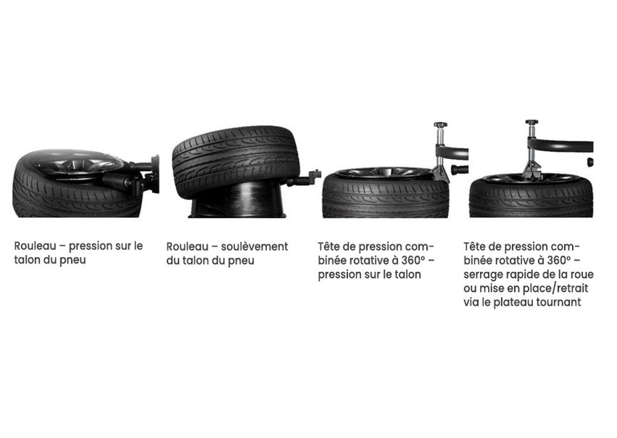 Démonte-pneu professionnel pneumatique avec levier automatique leverless et bras auxiliaire 230 V – Jusqu’à 28 pouces MW Tools - 13