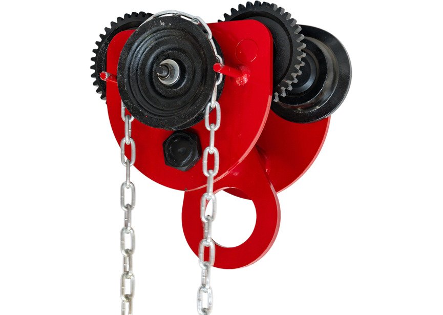 Chariot porte-palans 2T avec entraînement par chaîne MW Tools