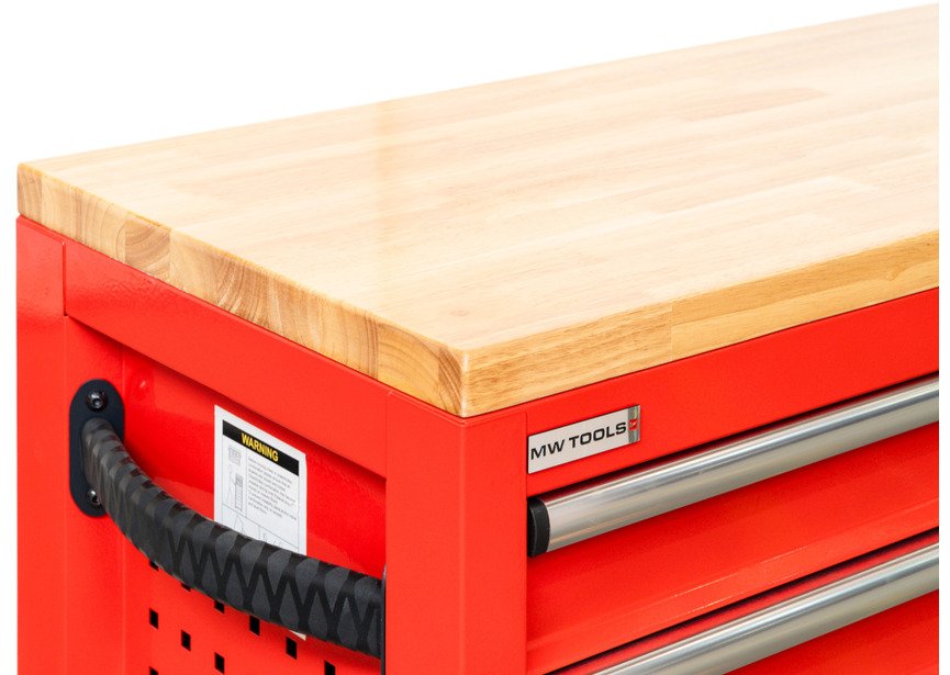 Servante d'atelier double 16 tiroirs type MEGA 2150 mm de large avec 6 grandes roues ø200 mm MW Tools - 5