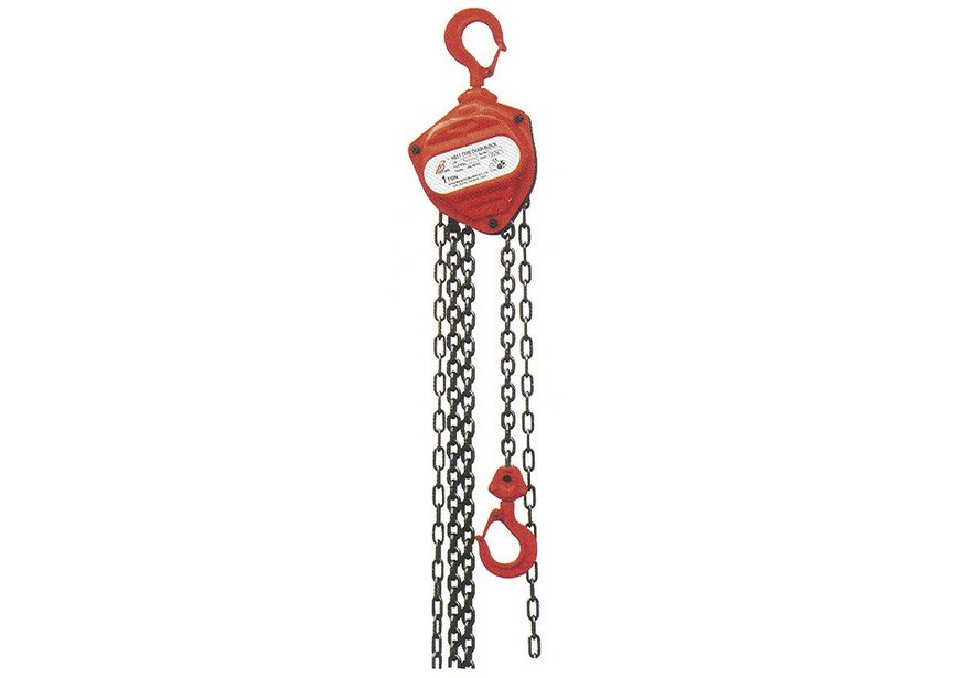 Grue à portique 3 t + palan à chaînes avec pince à poutre MW Tools - 6