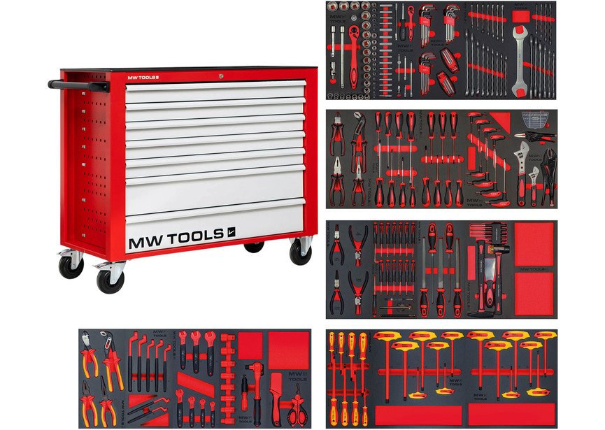 Servante d'atelier complète EV STARTER 265 outils MW Tools