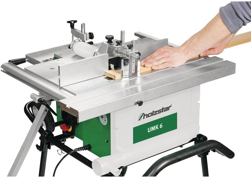 Combiné à bois universelle 5 opérations - Sciage, fraisage, rabotage, dégauchissage/rabotage et perçage de trous longs Holzstar - 4