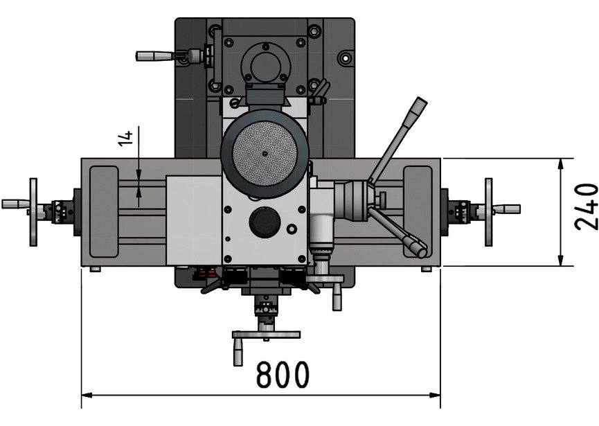 Perceuse-fraiseuse X 450 mm Y 195 mm Z 430 mm CM4/M16 1,5 kW 400 V fonction de taraudage lecture digitale sur 3 axes Optimill - 9