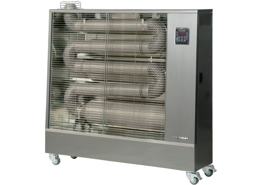 Chauffage Radiateur fioul mobile radiant infrarouge Pro 21 kW argent 220-1200 m³ - Idéal pour atelier et showroom MW Tools