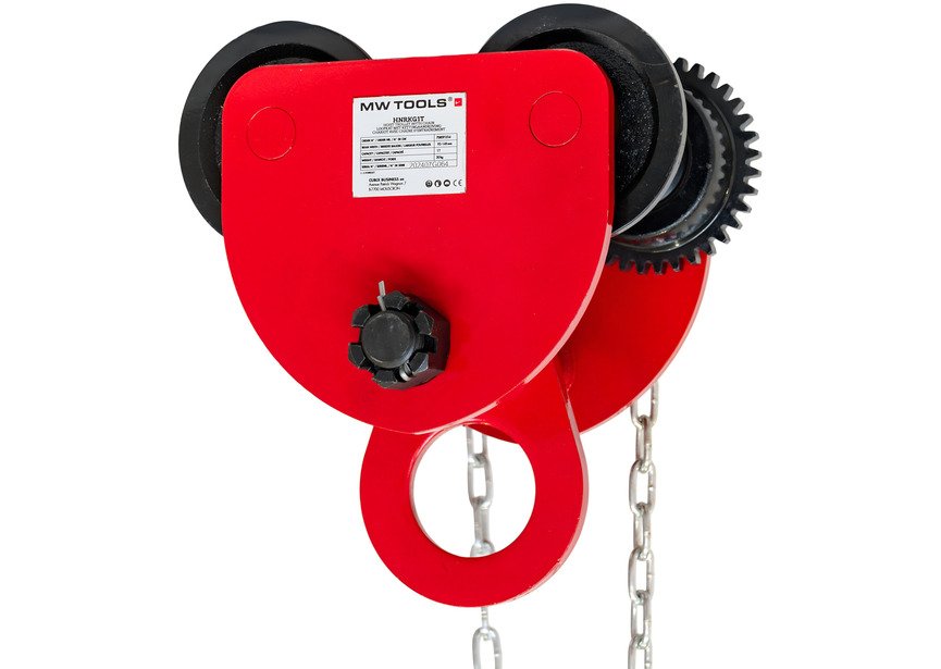 Chariot porte-palans 1 t avec entraînement par chaîne MW Tools - 3