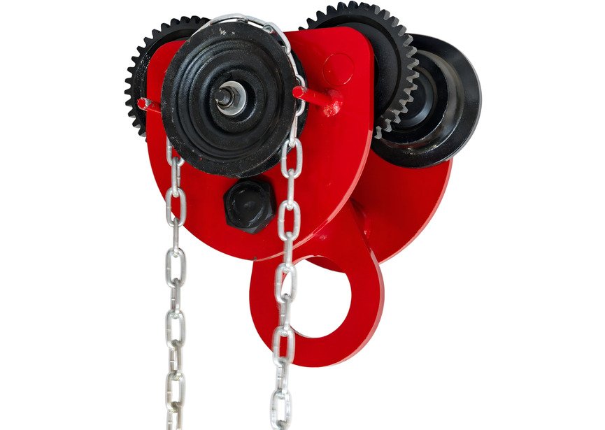 Chariot porte-palans 1 t avec entraînement par chaîne MW Tools