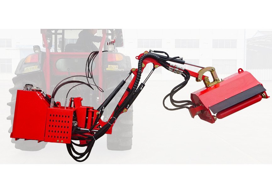 Broyeur d'accotement à fléaux 80 cm avec large déport hydraulique sur bras – Inclinable à la verticale - Cardan et attelage trois points Torros - 5