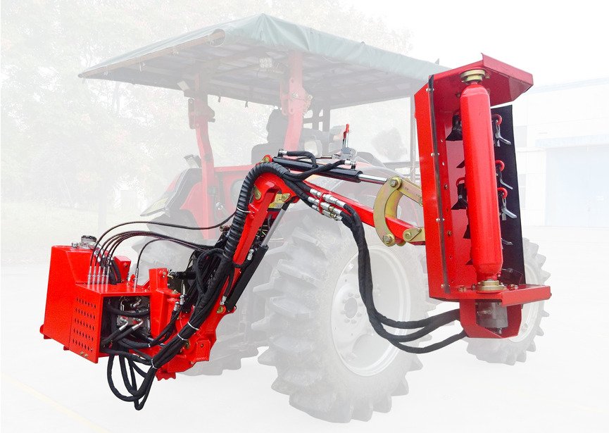 Broyeur d'accotement à fléaux 80 cm avec large déport hydraulique sur bras – Inclinable à la verticale - Cardan et attelage trois points Torros - 7