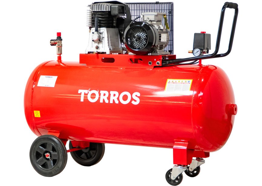 Compresseur mobile à entraînement par courroie à huile cuve 270 L 3 kW / 4 Ch 10 bars 520 l/min 400V Torros