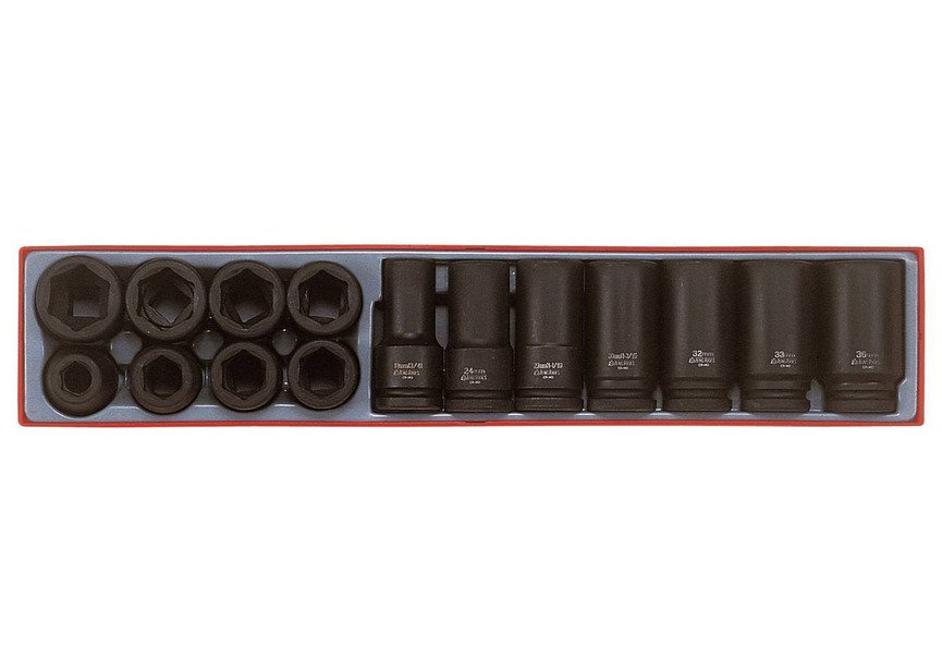 Jeu de douilles à choc TTX4 tray 3/4" 19-36mm 15 pièces Teng Tools