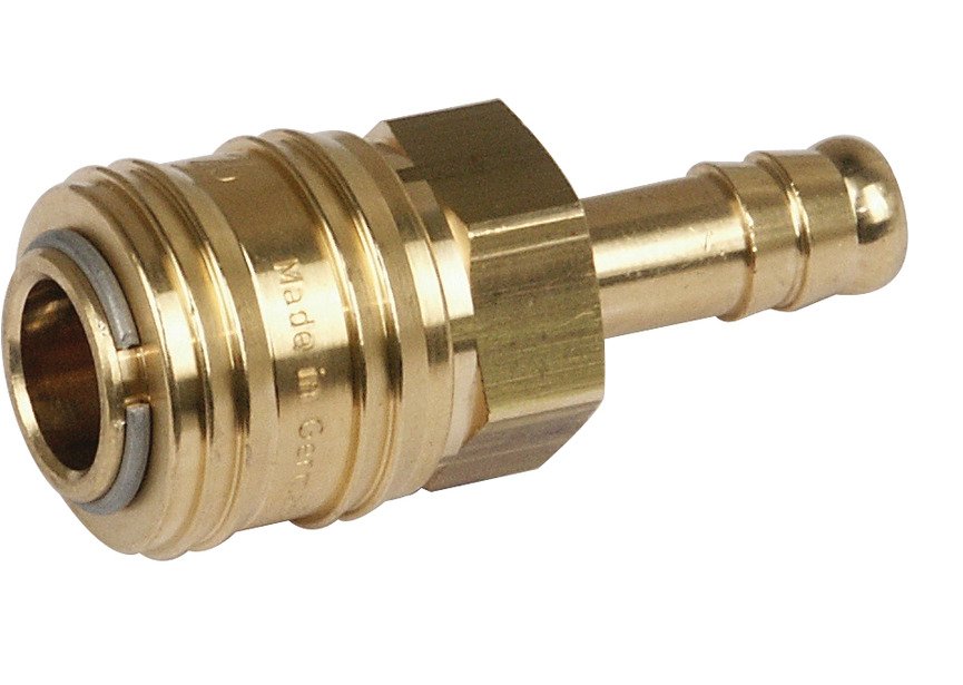 Coupleur rapide en laiton avec douille cannelée 13 mm – profil Euro – utilisation à une main - fabriqué en Allemagne Aircraft