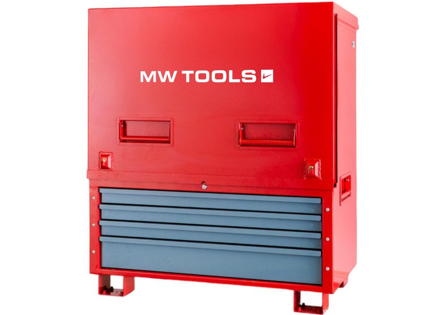 Coffre de chantier métal 905L avec 4 tiroirs MW Tools