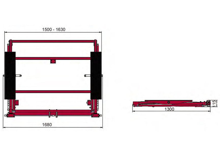 Pont élévateur mobile basculant mécanique 3 T pour voitures — Hauteur de levage 570 mm MW Tools - 3