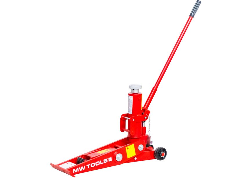 Cric hydraulique pour chariot élévateur 4 tonnes - Extra bas 65 mm - Pompe double vitesse - Usage professionnel intensif MW Tools