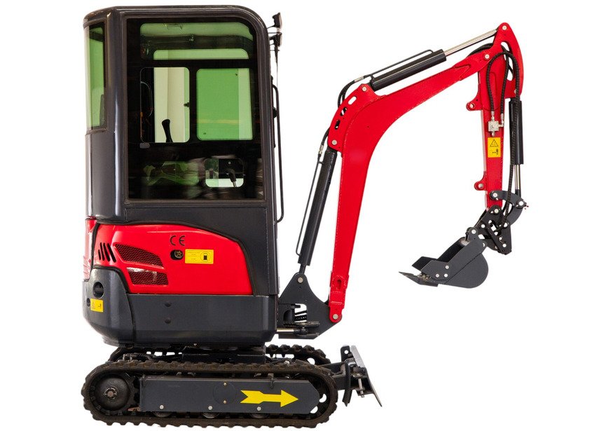 Mini-pelle 1,8 tonnes avec cabine moteur Kubota 10,2 kW 3 cylindres avec bras pivotant et train de chenilles extensible MW Tools - 10