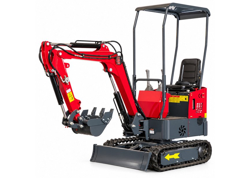 Mini-pelle 1 tonne moteur Koop 7 kW 1 cylindre MW Tools