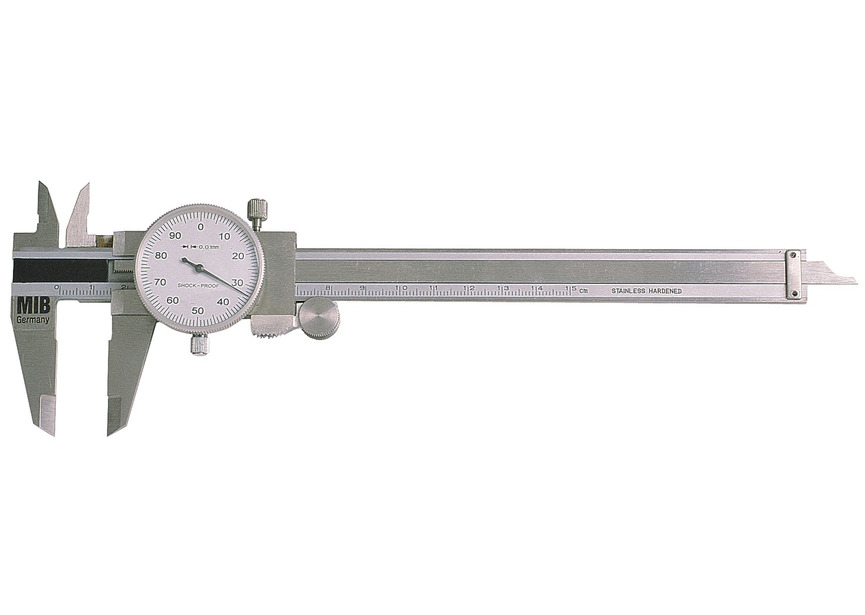 Pied à coulisse à cadran et doubles becs MIB