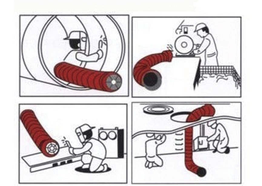 Tuyau d'extraction ø300mm flexible de 10m pour ventilateur MW Tools - 3