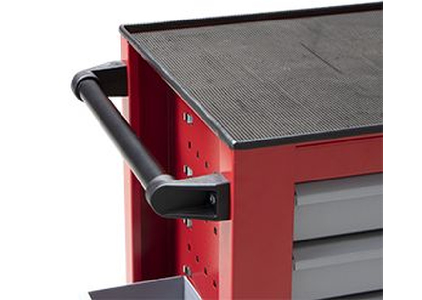 Servante d'atelier 7 tiroirs rouge et grise large 940 mm en acier soudé verrouillable roues ø125 mm MW Tools - 5